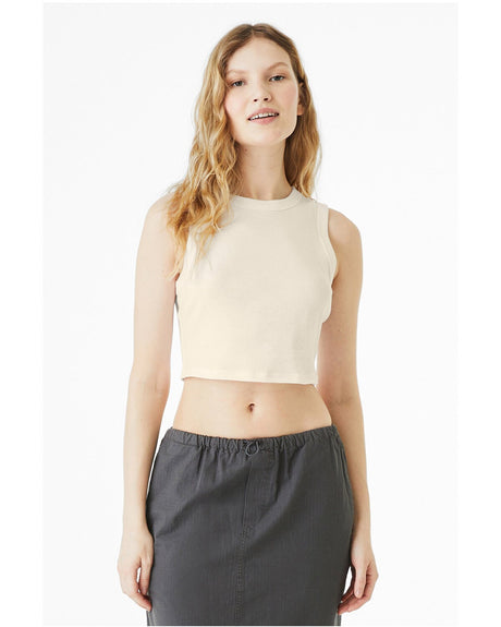 Bella + Canvas® Ladies Micro Rib Muscle Crop Tank