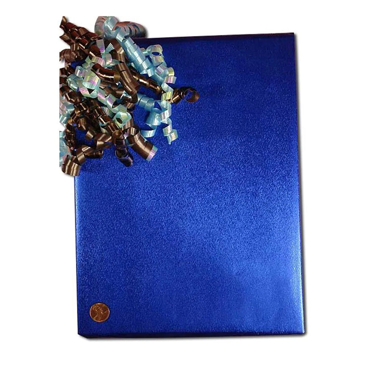 Royal Blue Embossed Metallic Wrapping Paper Pattern 30" x 833" Jumbo Roll
