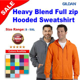 Gildan® Heavy Blend Full-Zip Long Sleeve Hooded Sweatshirt