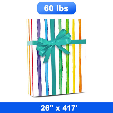 Striped Wrapping Paper 26" x 417' Roll 60 lbs