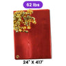 Red Watercolor Embossed Metallic Wrapping Paper 24" x 417" Roll