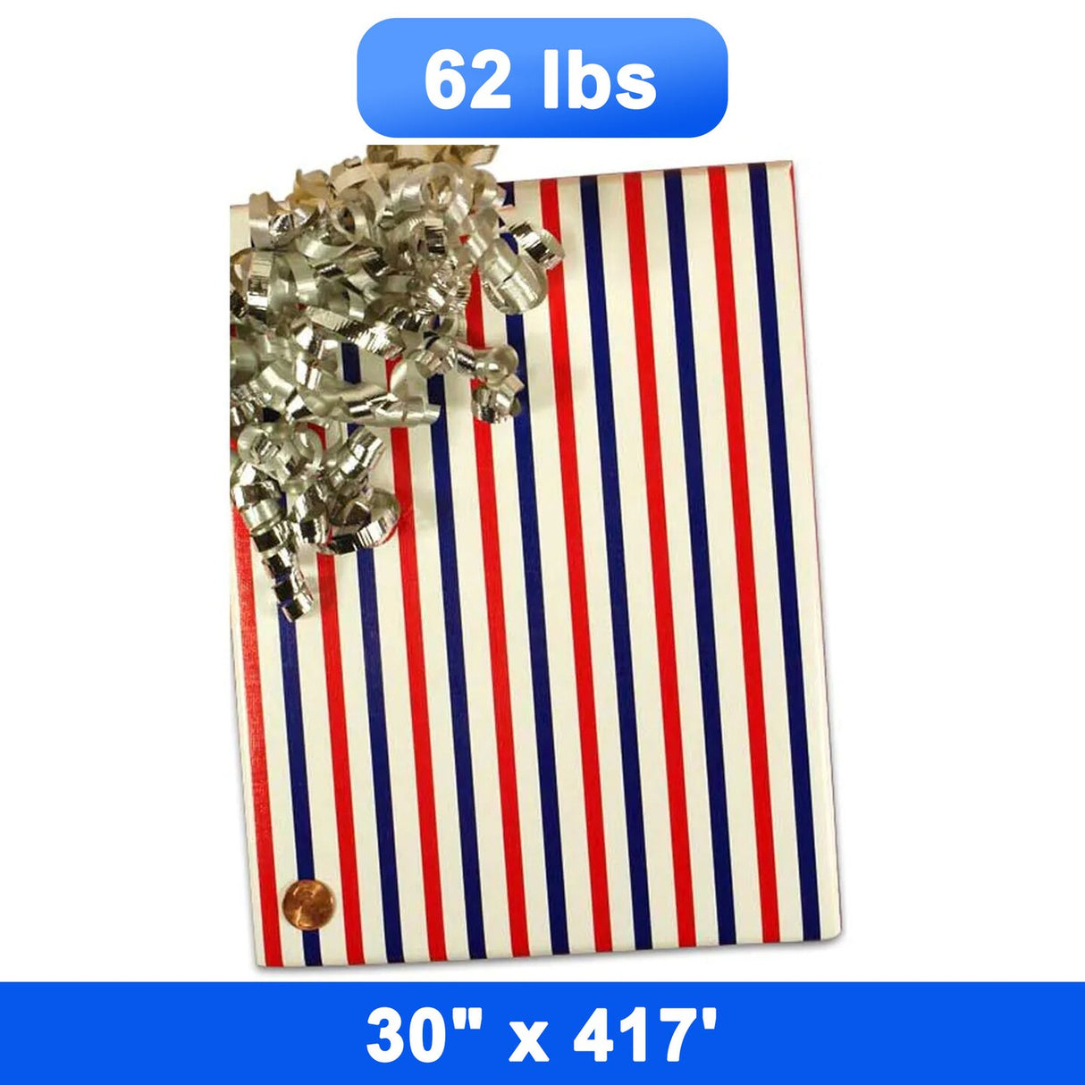 Striped Wrapping Paper 24 '' x 208' Roll 60 lbs