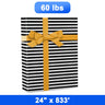 Bold Striped Gift Wrap 24" x 833' Roll 60 lbs
