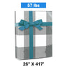 Plaid Christmas Wrapping Paper Silver Metal Lumberjack 26 ''x417 '