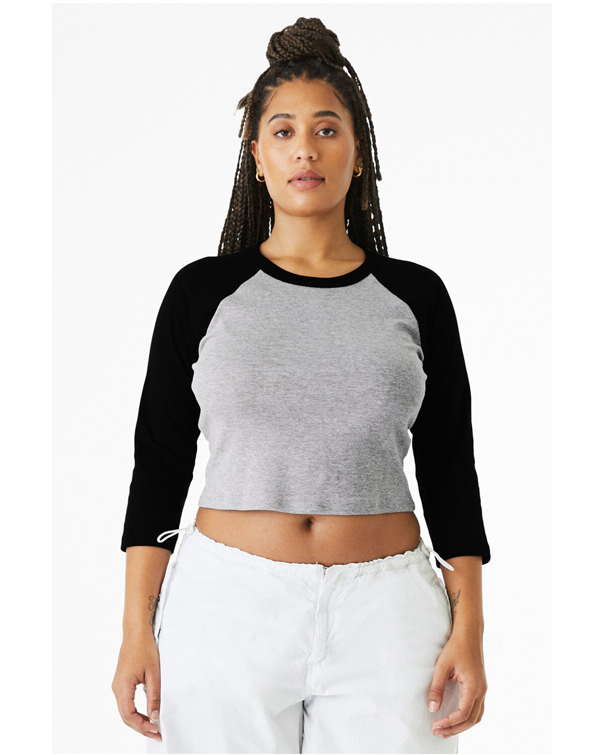 Bella + Canvas® Ladies Micro Ribbed Three Quarter Raglan Baby T Shirt