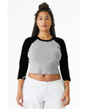 BELLA + CANVAS® Ladies Micro Ribbed Three Quarter Raglan Baby T Shirt