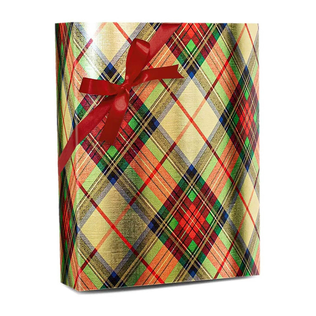 Plaid Christmas Wrapping Paper Traditional Gold Plaid 30 ''x417 '