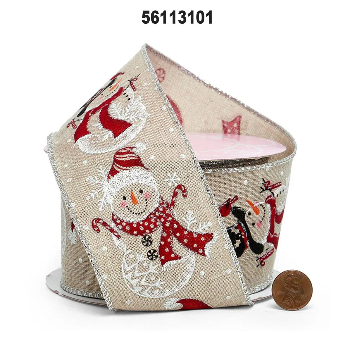 1 Roll Christmas Ribbons for Craft Projects 2.5" x 10 yd