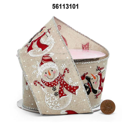 1 Roll Christmas Ribbons for Craft Projects 2.5" x 10 yd