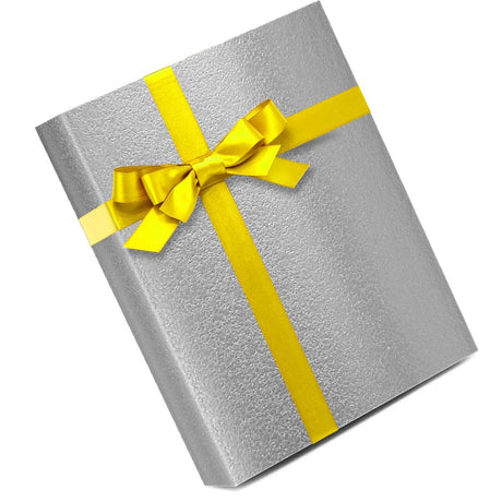 Pale Silver Embossed Metallic Wrapping Paper 30" x 417" Roll