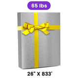 Pale Silver Embossed Metallic Wrapping Paper 26" x 833" Jumbo Roll