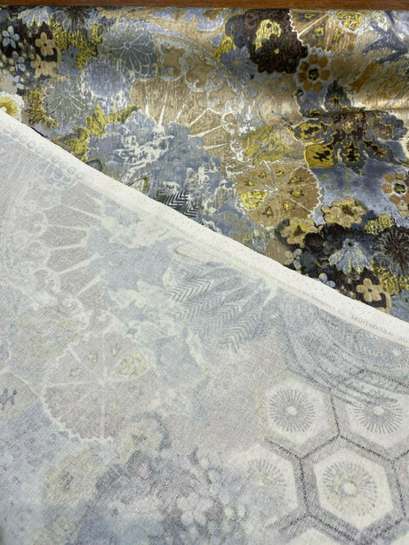 Waverly Tracy Porter Windflower C Silver Cloud 100 Percent Cotton Fabric - Silver Cloud Floral, 54" Width (1 Yard)