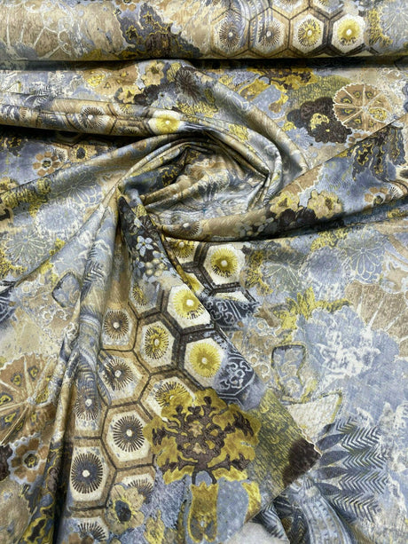 Waverly Tracy Porter Windflower C Silver Cloud 100 Percent Cotton Fabric - Silver Cloud Floral, 54" Width (1 Yard)
