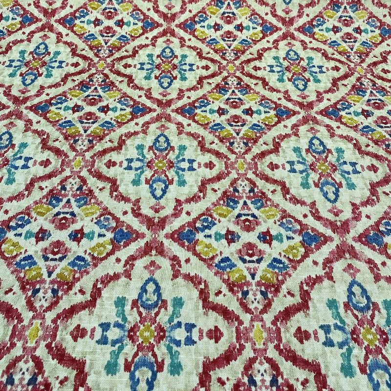 Kelly Ripa Home Seen & Heard Cotton Duck Fabric - Petunia, Pink/Orange/Yellow/Blue/Cream, 54" Width (1 Yard)