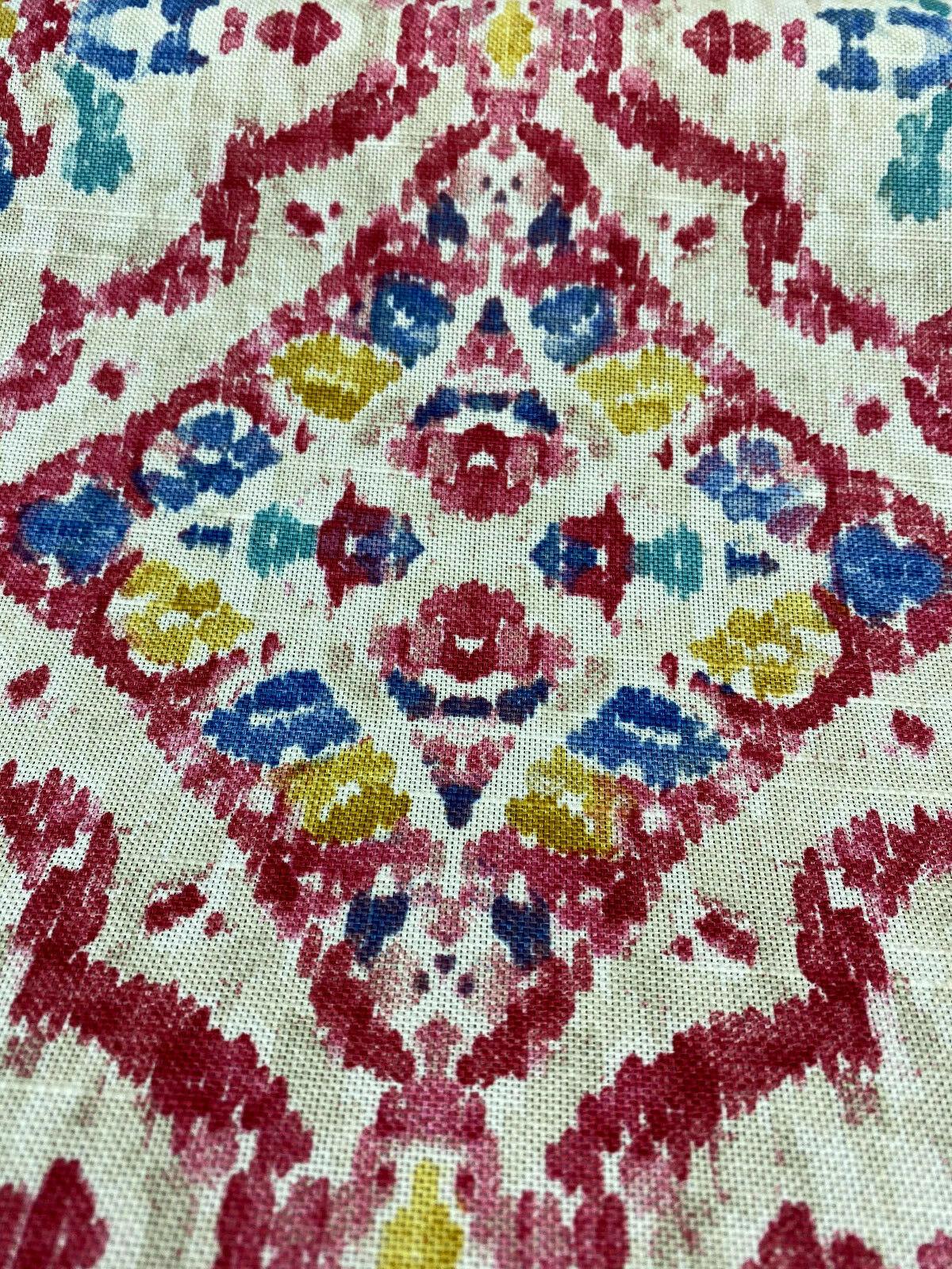Kelly Ripa Home Seen & Heard Cotton Duck Fabric - Petunia, Pink/Orange/Yellow/Blue/Cream, 54" Width (1 Yard)