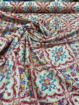 Kelly Ripa Home Seen & Heard Cotton Duck Fabric - Petunia, Pink/Orange/Yellow/Blue/Cream, 54" Width (1 Yard)