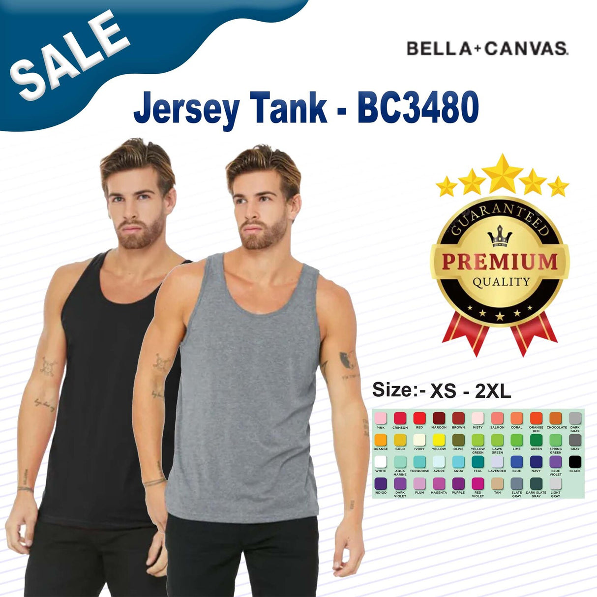 BELLA+CANVAS® Unisex Jersey Tank - 3480