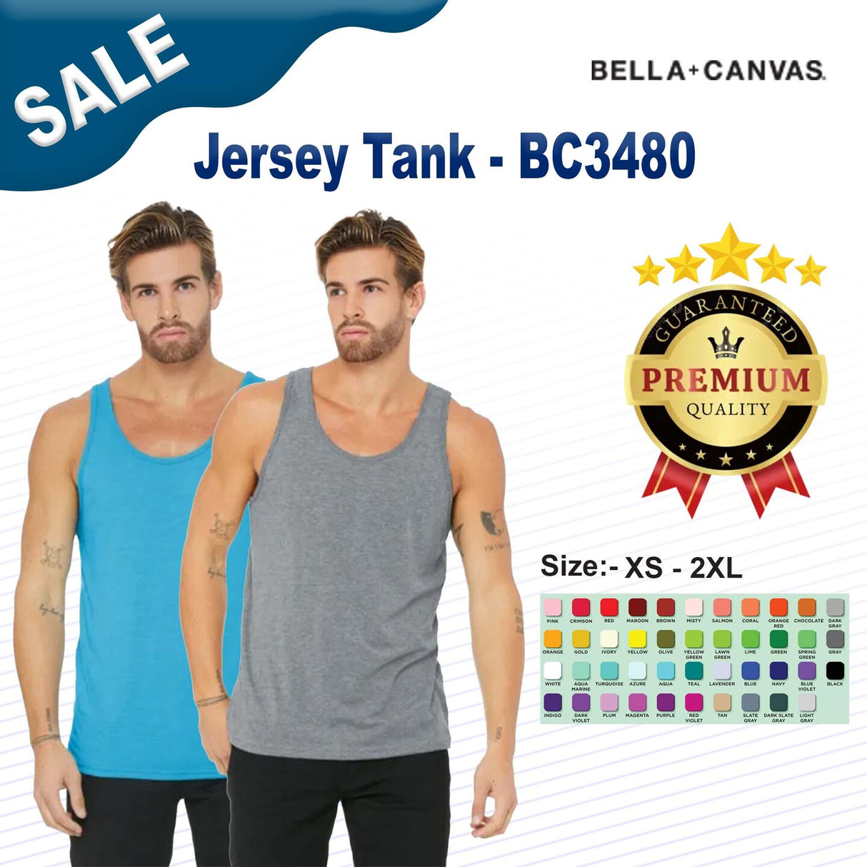 BELLA+CANVAS® Unisex Jersey Tank - 3480