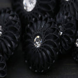 Elegant Black Rhinestone Button Small Shank 14mm