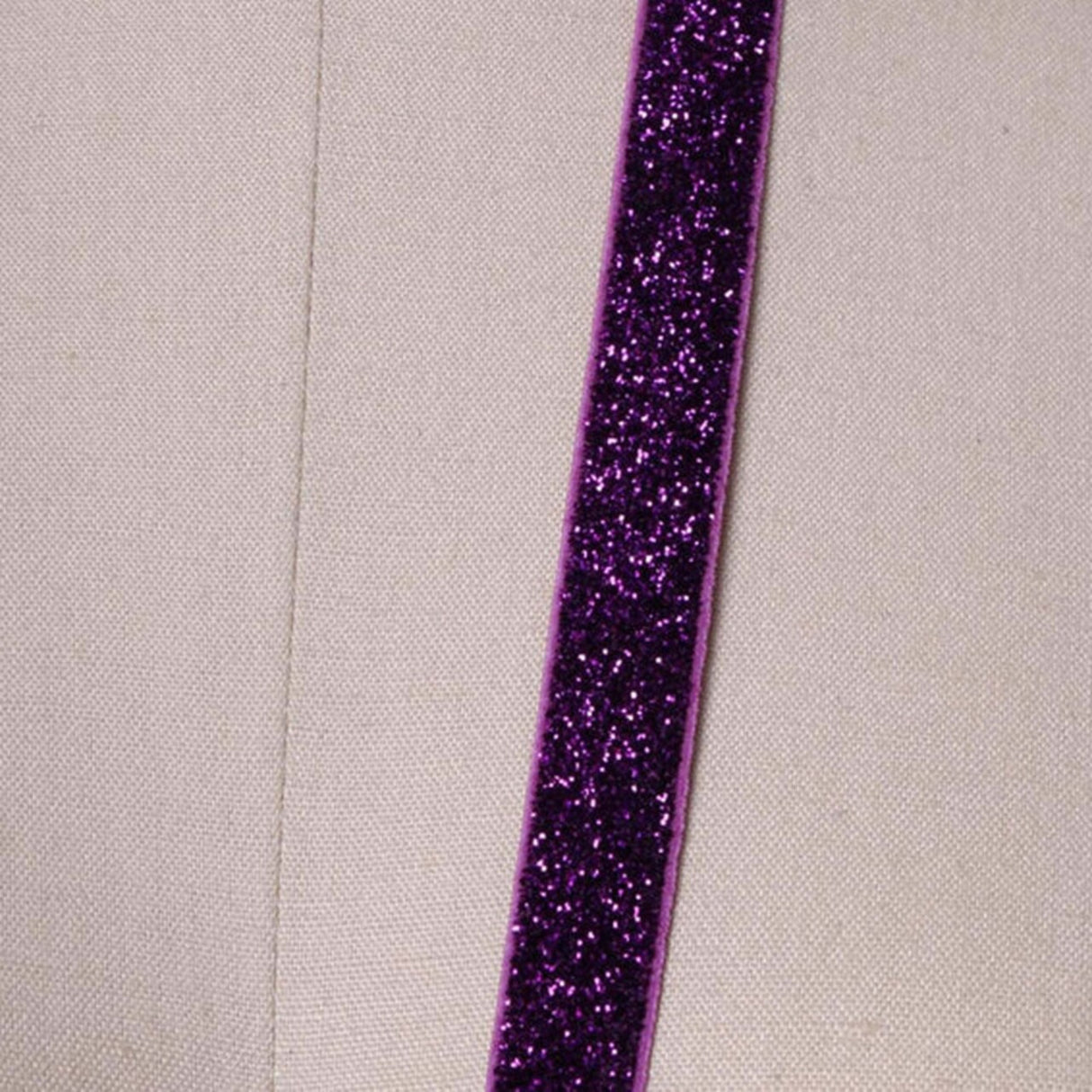 2 Yards Deep Purple Plum Colored Glitter Elastic Trim 5/8"