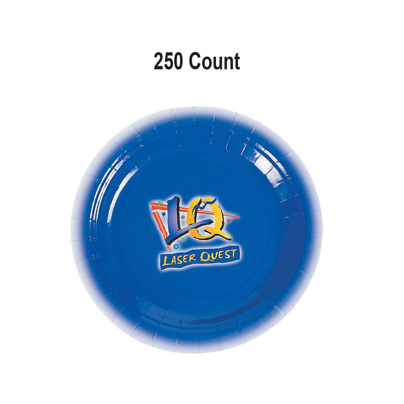 250 Pack Laser Tag Party Dessert Plates Bulk Set 7"