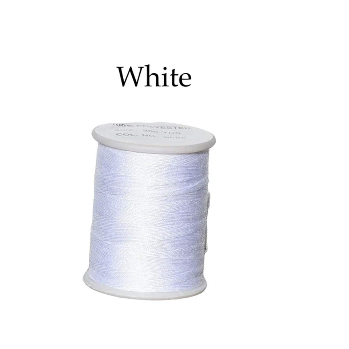 200 Yards White Small 100% Polyester Thread Strong & Versatile Sewing Thread
