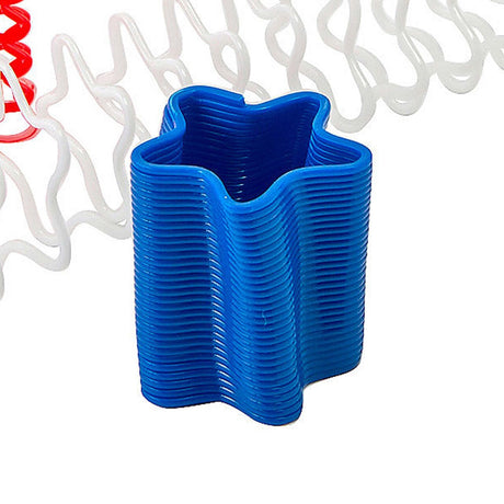 1 1/2" Mini Patriotic Star-Shaped Plastic Magic Springs 12 Pc.