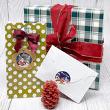 Wrapables Christmas Stickers Label Roll Holiday Stickers 500 Pc Santa Claus