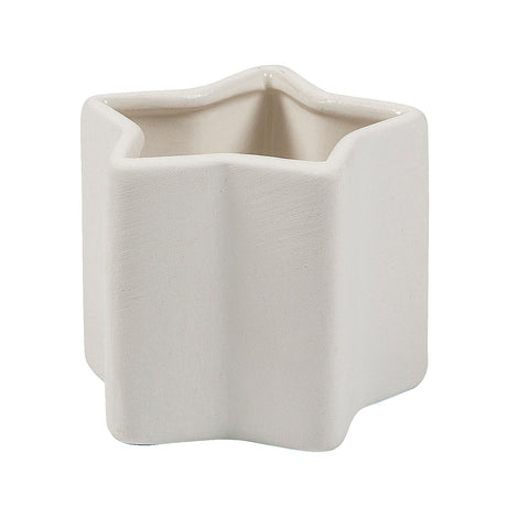3 3/4" x 3 1/2" DIY Ceramic Star-Shaped Planters 12 Pieces