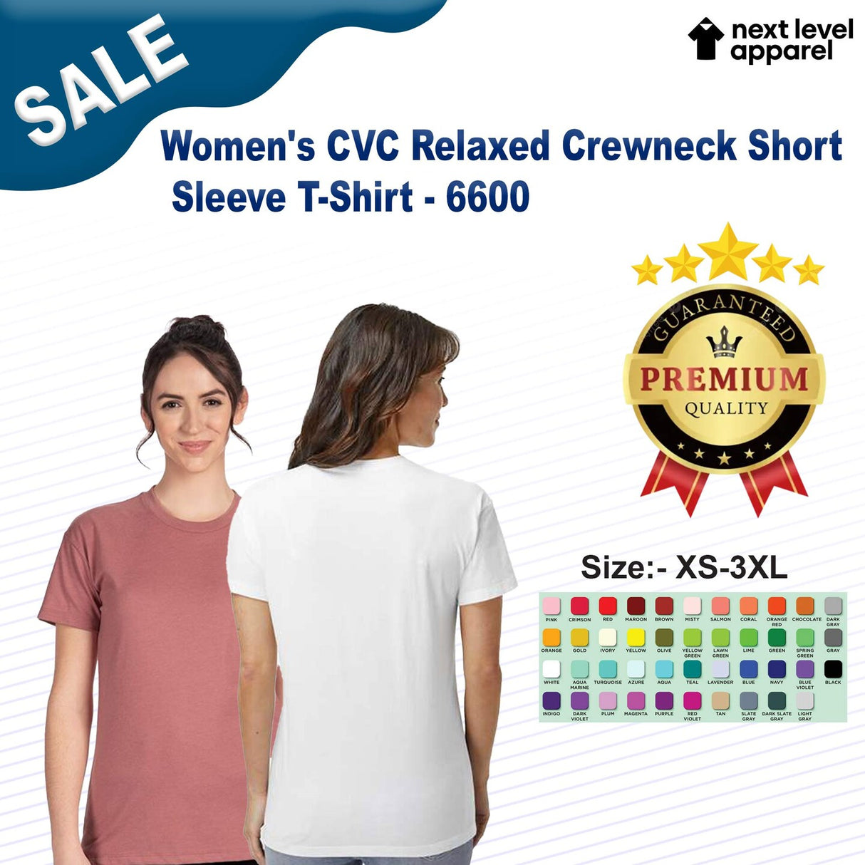 Next Level® Women's CVC Relaxed Crewneck Short Sleeve T-Shirt
