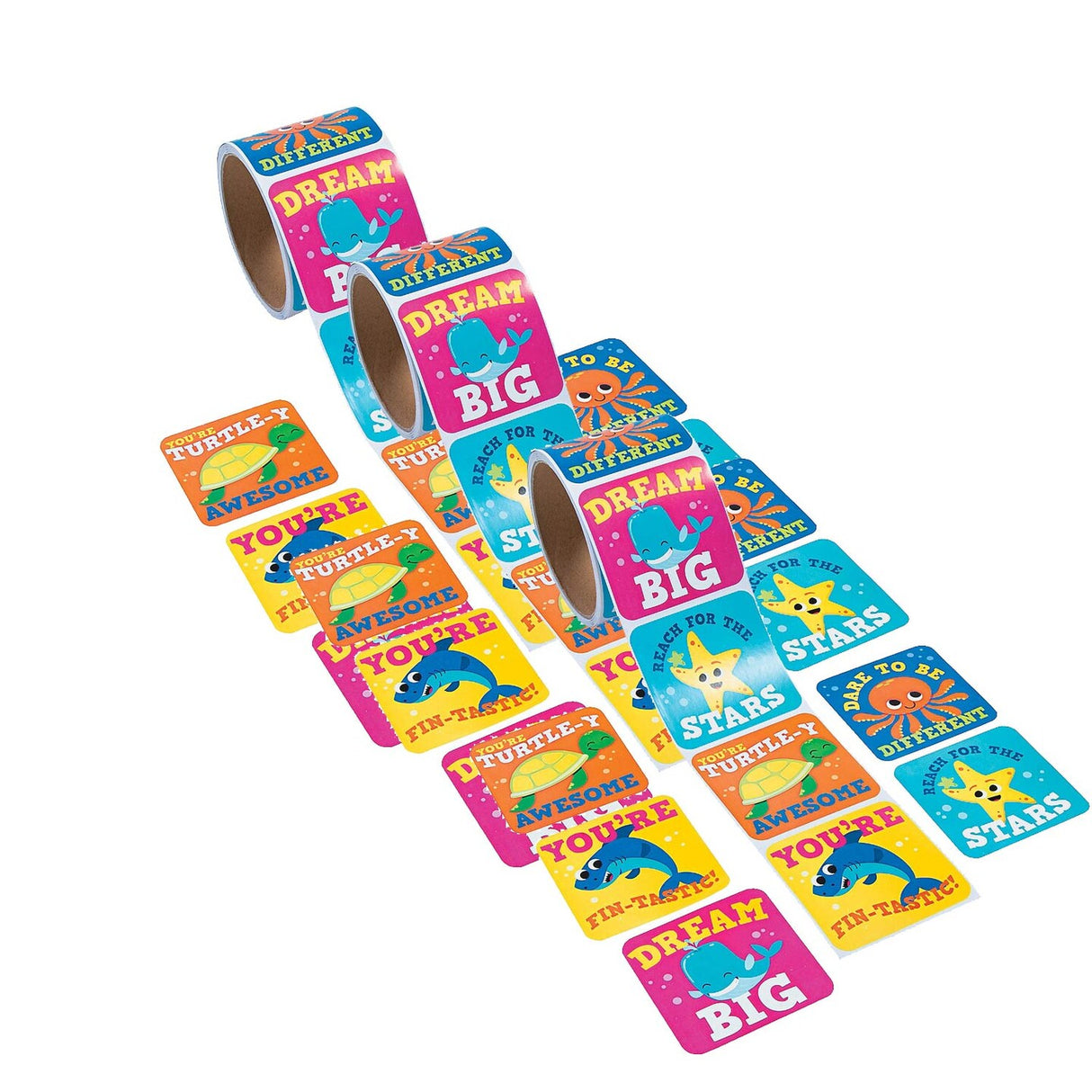 Under the Sea Jumbo Roll Stickers 100 Pc