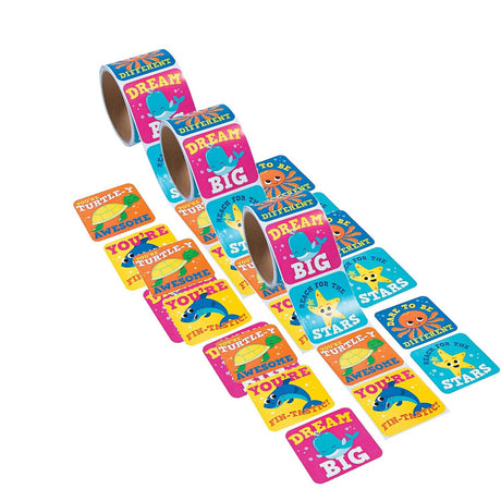 Under the Sea Jumbo Roll Stickers 100 Pc