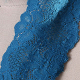 2 Yards Middle Sky BlueWide Stretch Lace Trim 2.5" Floral Elastic for Lingerie, Sewing & Crafts