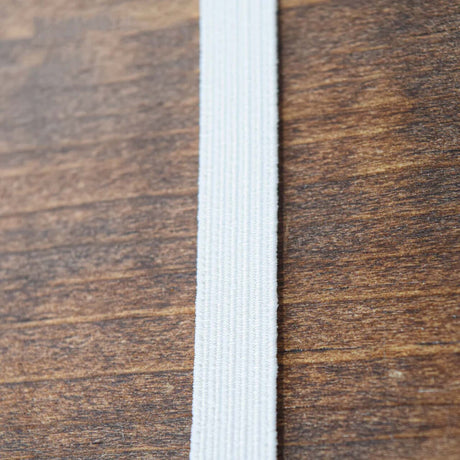 1/8" White Flat Braided Durable Elastic 5 Yards