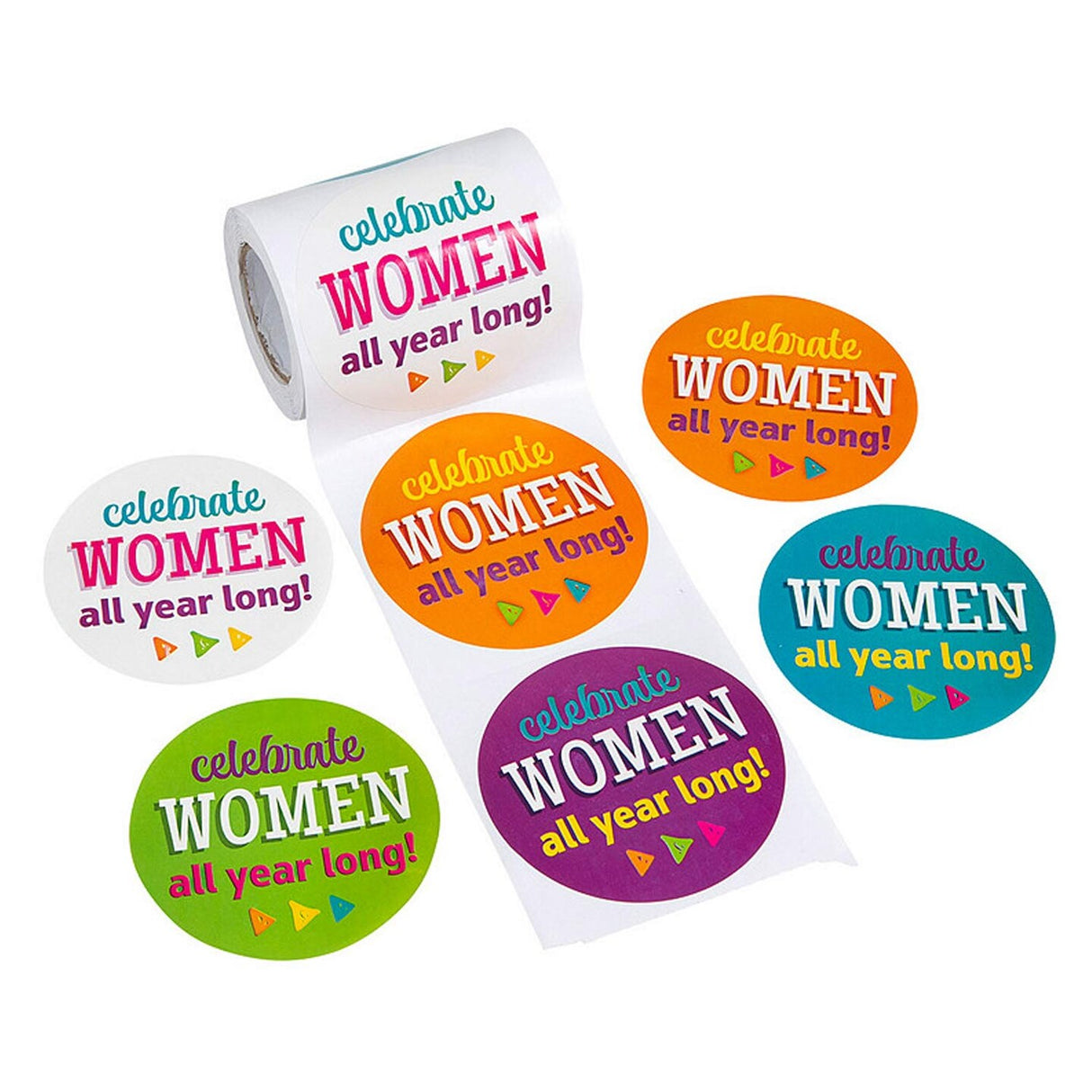 2 1/2" Influential Women Sticker Roll 100 Pc