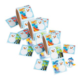 2" x 2" Mini Dress-a-Snowman Paper Sticker Roll 50 Pc
