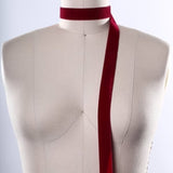 1 Yard Burgundy Velvet Ribbon Non-Stretch Single Side Trim for Bows & Garments