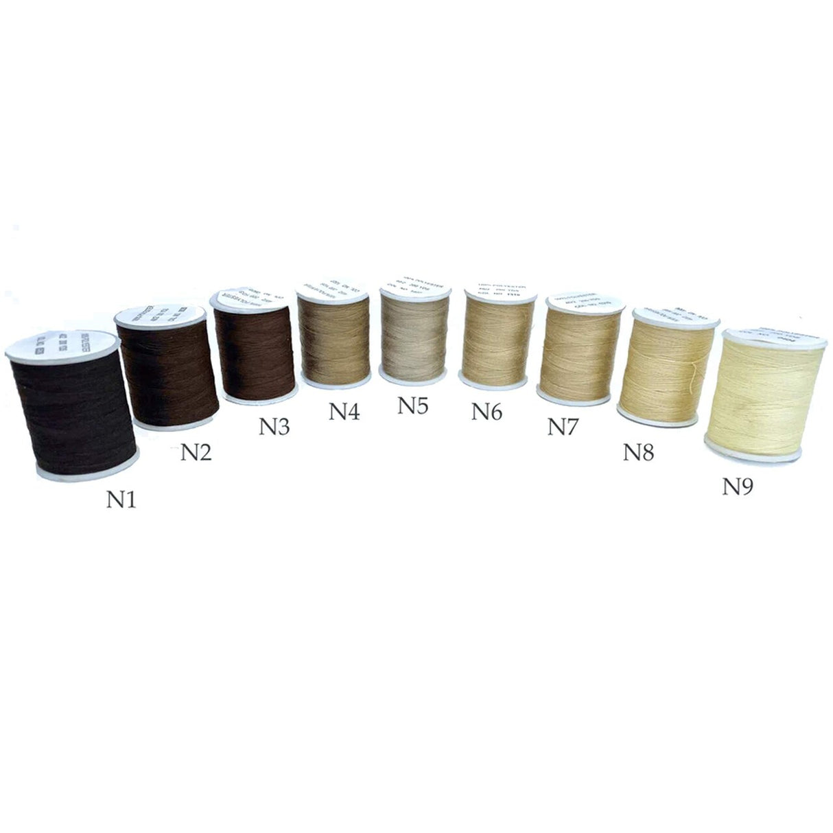 200 Yards Neutral Polyester Thread Small Spool for Sewing and Craft Projects