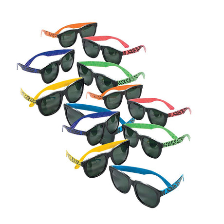 Animal Print Neon Sunglasses - 12 Pc.