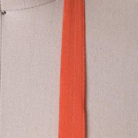 3 Yards Neon Orange Fold Over Elastic 5/8" Stretch Bias Trim for Hairbands & Masks