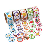 1 1/2" Bulk MyPlate Food Groups Multicolor Paper Rolls of Stickers 500 Pieces