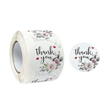 Wrapables 1.5" Thank You Stickers Roll Sealing Stickers and Labels 500 Pc Rose & Peony