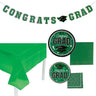 152 Pieces Graduation Party Black Disposable Tableware Kit for 25 Guests
