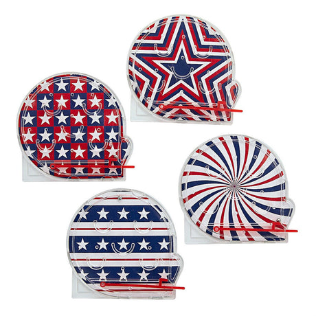 2 1/4" Mini Patriotic Handheld Pinball Games Bulk 72 Pc.