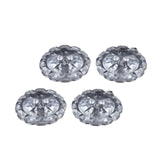 12 Pieces Clear Crystal Cut Buttons Large 15/16 Inch