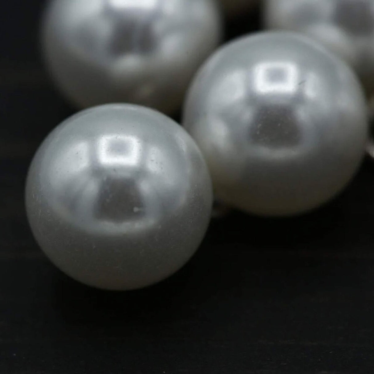 1 Dozen Ivory Pearl Beads with Metal Hooks 11mm Hanging Embellishments for Bridal Crafts
