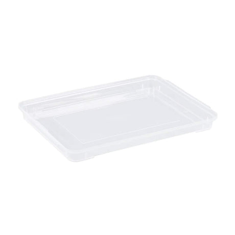 18" x 13" x 1" Half Size Sheet Pan Cover Clear Polypropylene Snap On Airtight Lid