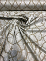 P Kaufmann Zocalo Plaza Latte Latticework Polyester Fabric - Latte Latticework, 57" Width (1 Yard)