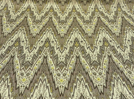 Waverly Williamsburg Bray Linen Fabric - Birch Chevron Flamestitch, 54" Width (1 Yard)