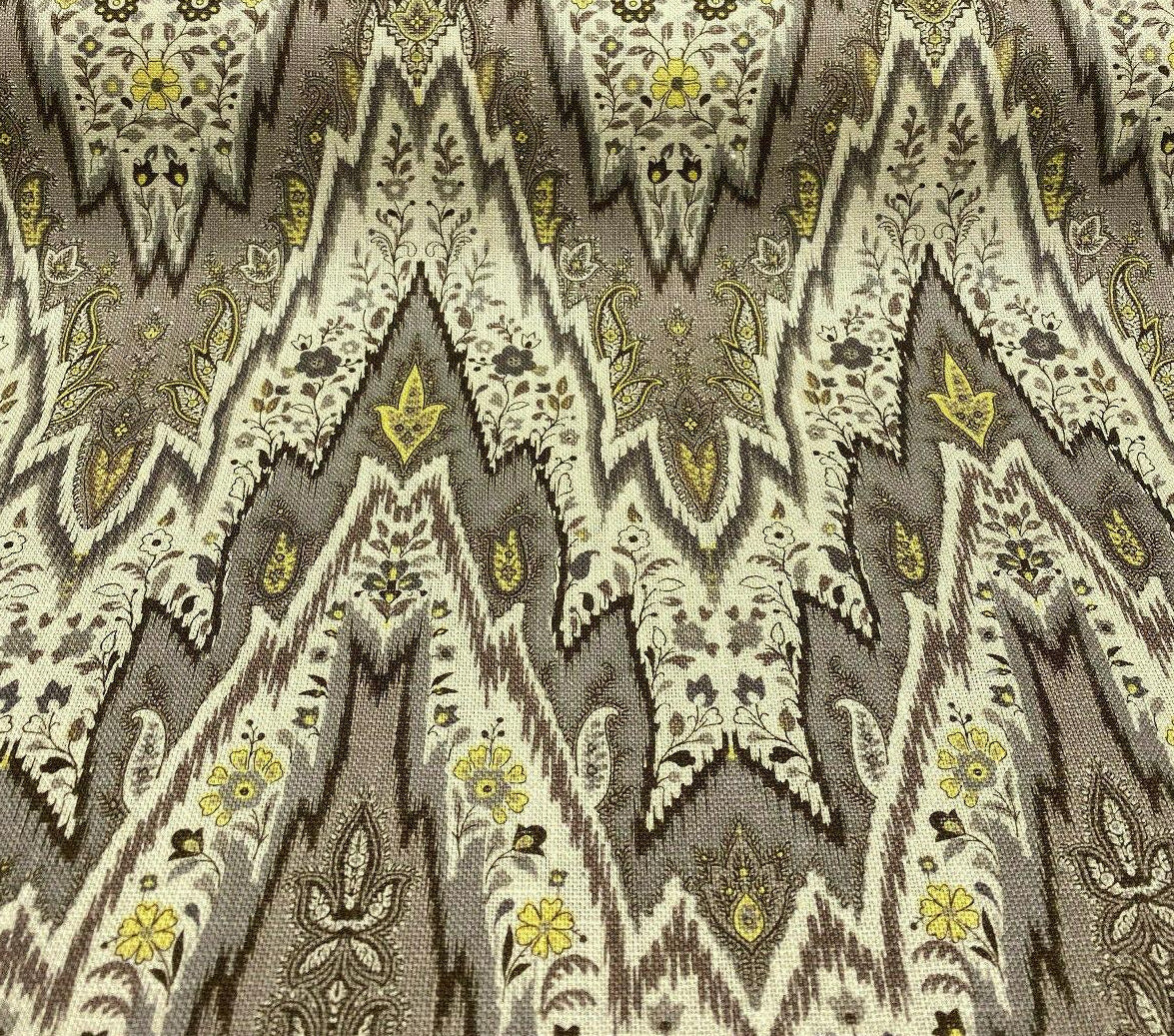Waverly Williamsburg Bray Linen Fabric - Birch Chevron Flamestitch, 54" Width (1 Yard)
